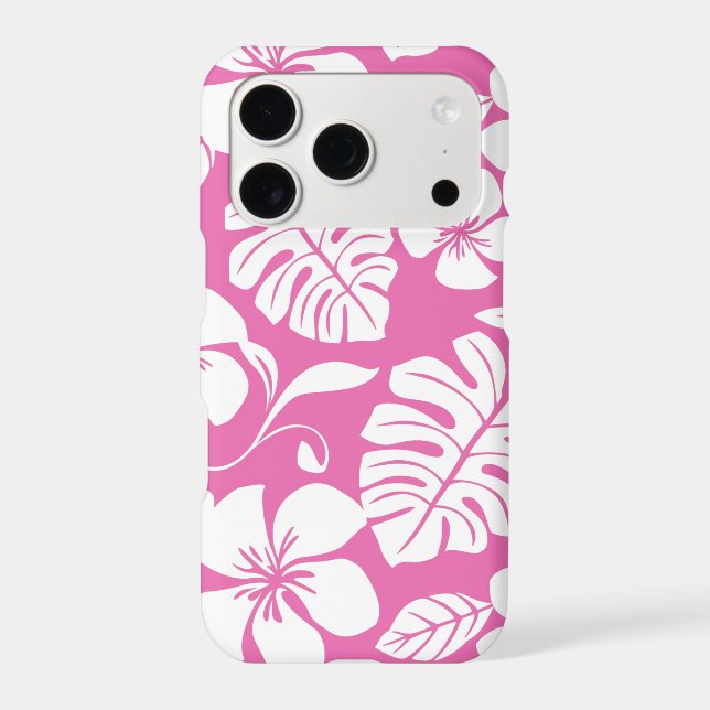 PINK BIKINI PATTERN IN FLAMINGO PINK iPhone CASE (Back)