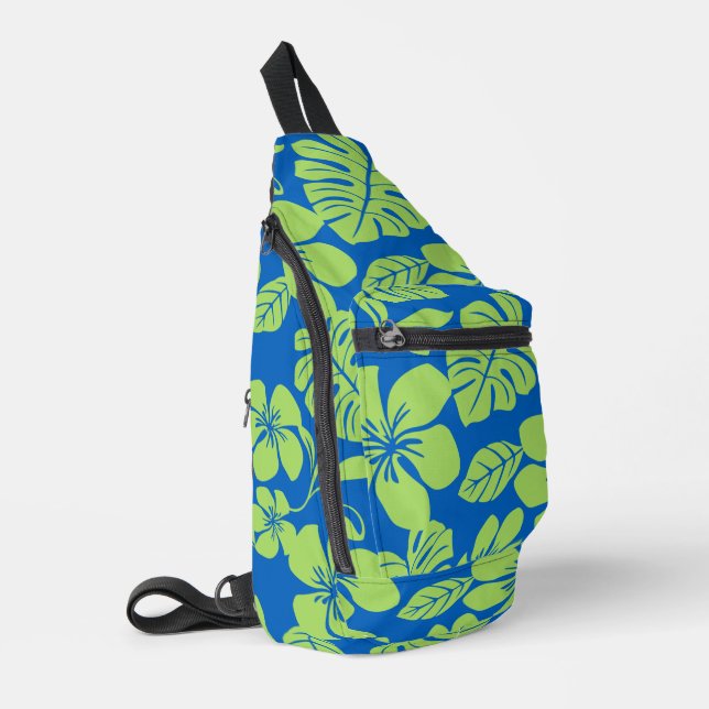 PINK BIKINI PATTERN IN GREEN/BLUE SLING BAG (Left Corner)