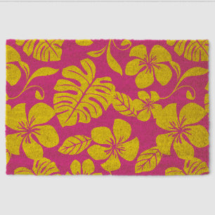 PINK BIKINI PATTERN IN HOT PINK AND YELLOW FIBER DOORMAT