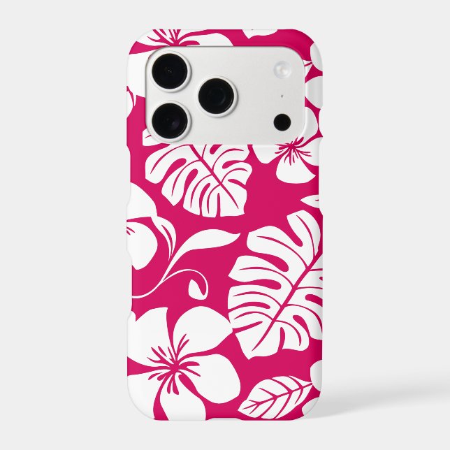 PINK BIKINI PATTERN IN STRAWBERRY RED iPhone CASE (Back)