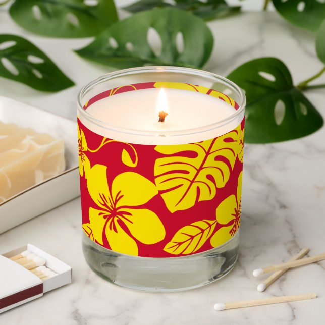 PINK BIKINI (RED/GOLD) SCENTED CANDLE (Lit)