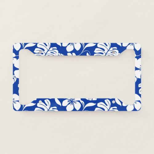 PINK BIKINI ROYAL BLUE LICENSE PLATE FRAME