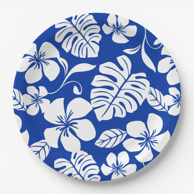 PINK BIKINI (ROYAL BLUE) PAPER PLATES (Front)