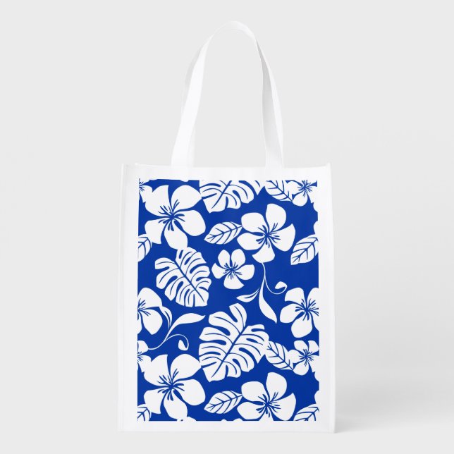 PINK BIKINI (ROYAL BLUE) Reusable Grocery Bag (Back)