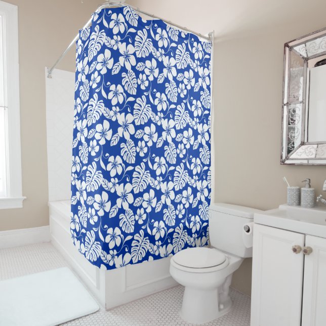 PINK BIKINI (ROYAL BLUE) Shower Curtain (In Situ)