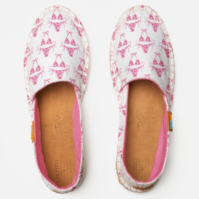 Pink Bikini Swimsuit Bathing Suit Espadrilles (Front)