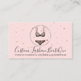 Pink Bikini Swimwear Lingerie Underwear Bra Pants Business Card