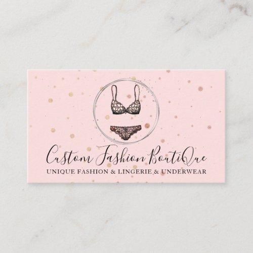 Pink Bikini Swimwear Lingerie Underwear Bra Pants Business Card