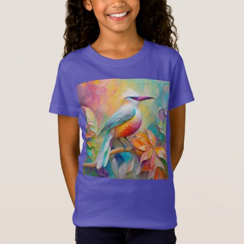 Pink Billed Red Breasted Fantasy Bird T_Shirt