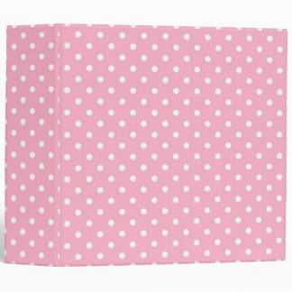 Pink Binder with White Polka Dots
