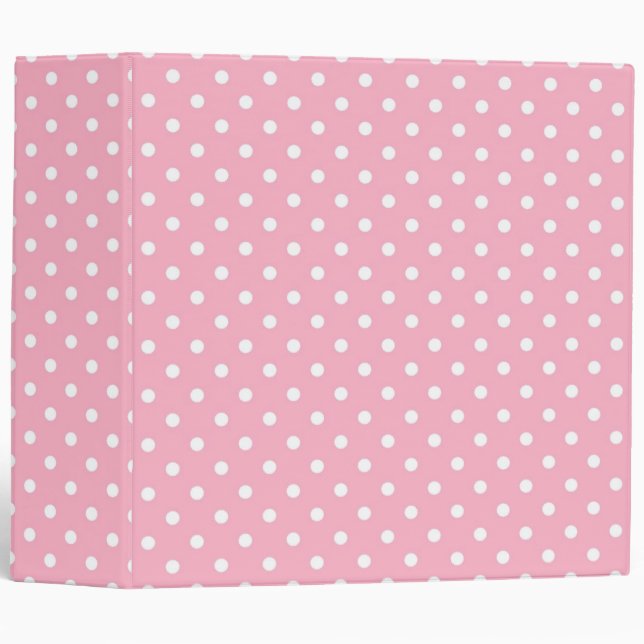 Pink Binder with White Polka Dots (Front/Spine)