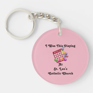 Pink Bingo Winner Key Chain