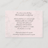 Pink bird cage, love birds wishing well cards (Back)