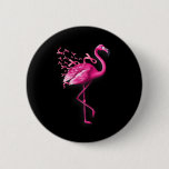 Pink Bird Flamingo Breast Cancer Awareness  Button