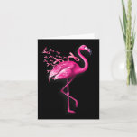 Pink Bird Flamingo Breast Cancer Awareness  Card