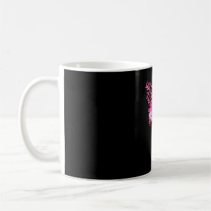 Pink bird flamingo breast cancer awareness coffee mug
