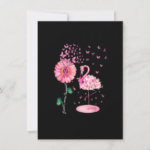 Pink Bird Flamingo Breast Cancer Awareness Invitation