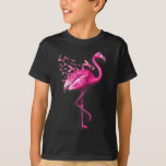 Pink Bird Flamingo Breast Cancer Awareness  T-Shirt