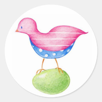 Pink Bird Sticker