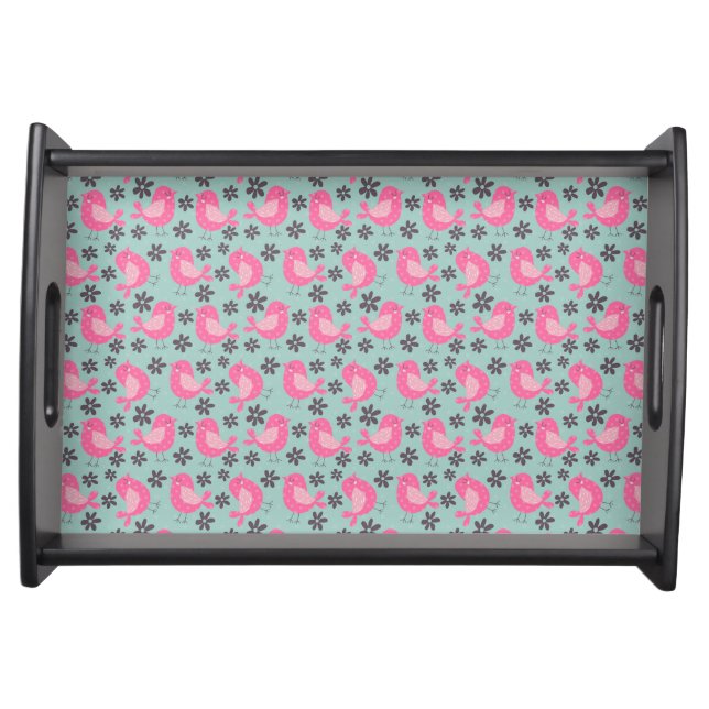 Pink Birds Serving Tray (Front)