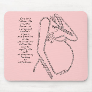 Pink Birth Affirmations Mousepad