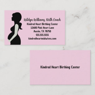 Pink Birth Center Maternity Coach Doula Business Card