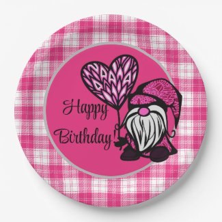 Pink Birthday Gnome