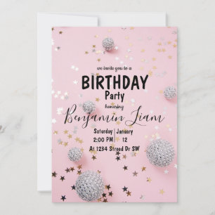 Pink Birthday Invitation