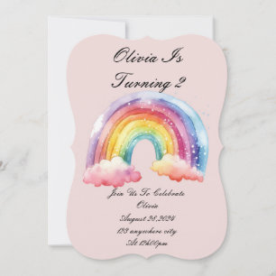 pink birthday invitation for girls