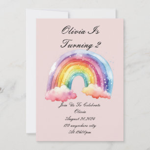 pink birthday invitation for girls