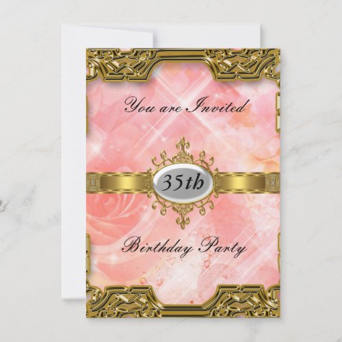 Pink Birthday Party Glamour Hot Invitation