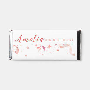 Pink Birthday Party Hershey Bar Favors