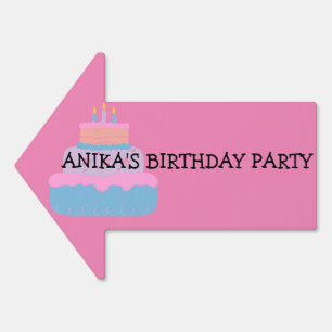 PINK BIRTHDAY PARTY SIGN
