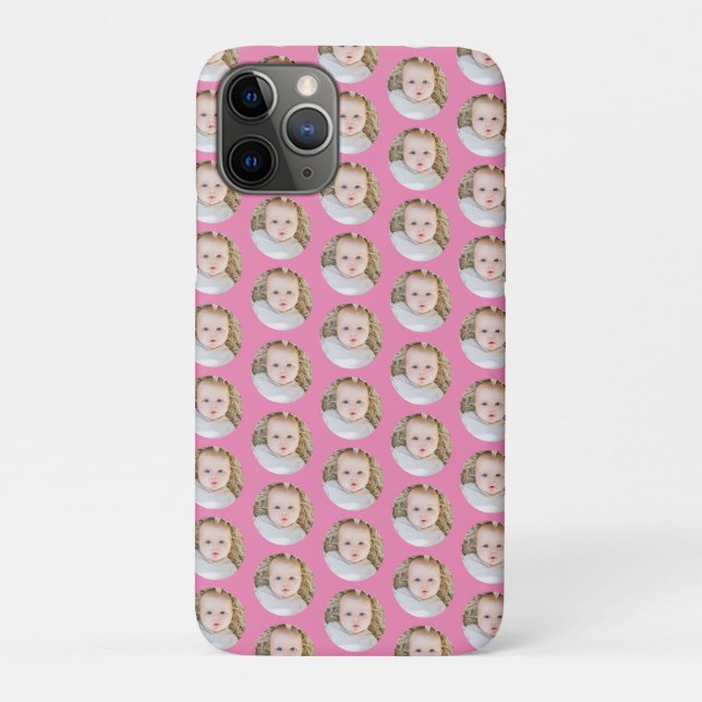 Pink Birthday Personalized your own photo Case-Mate iPhone Case (Back)
