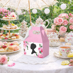 PINK BIRTHDAY TEA PARTY FAVOR BOXES