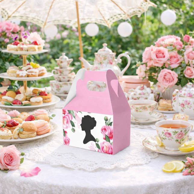 PINK BIRTHDAY TEA PARTY FAVOR BOXES (Creator Uploaded)