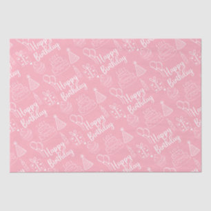Pink Birthday Tissue Paper