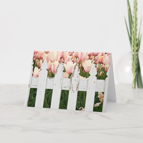 Pink  Birthday Tulips  Card