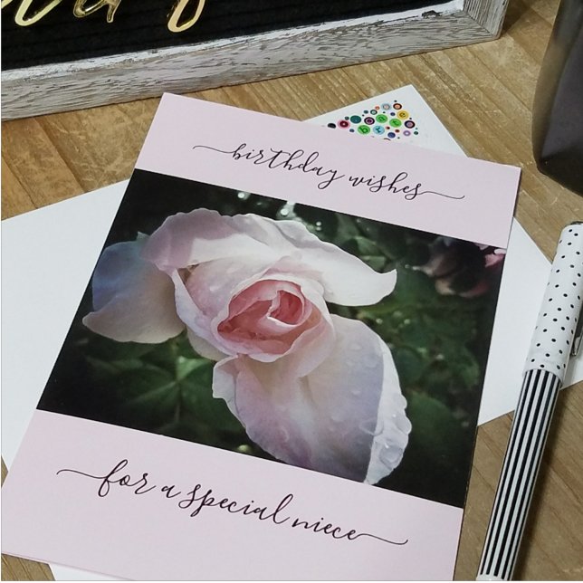 Pink Birthday Wishes for a Special Niece Card (Creator Uploaded)