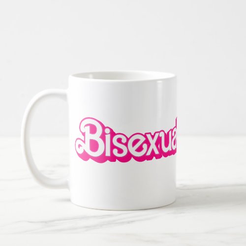 Pink Bisexual Pride Word Coffee Mug