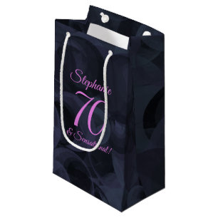 Pink Black 70 and Sensational Birthday Party Small Gift Bag
