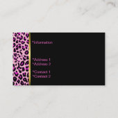 Pink, Black, and Gold Eyelash Business Card (Back)