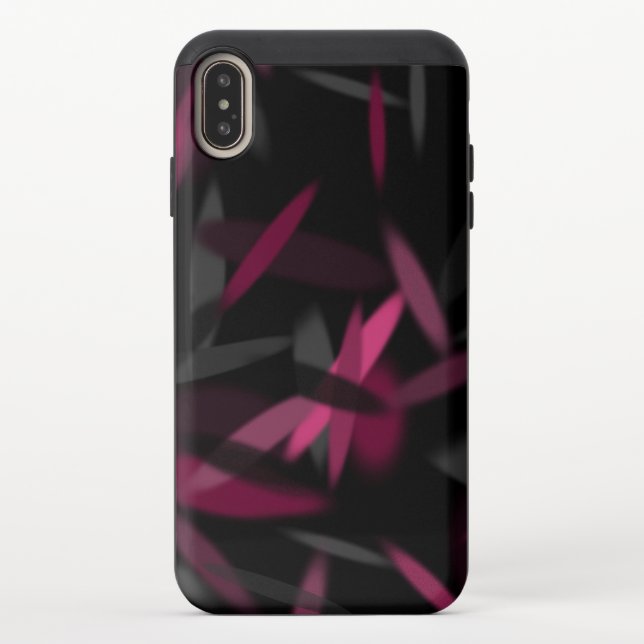 pink black and gray abstract uncommon iPhone case (Back)