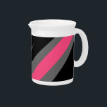 Pink Black and Gray     Beverage Pitcher<br><div class="desc">Pink Black and Gray</div>