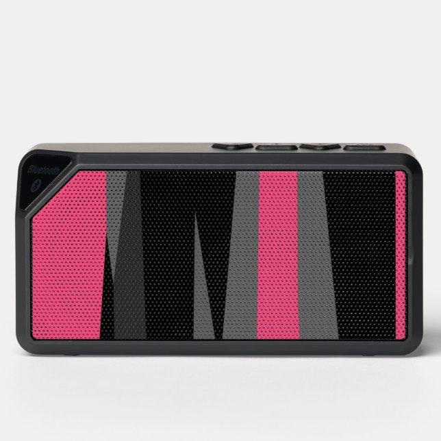 Pink Black and Gray Bluetooth Speaker (Front)