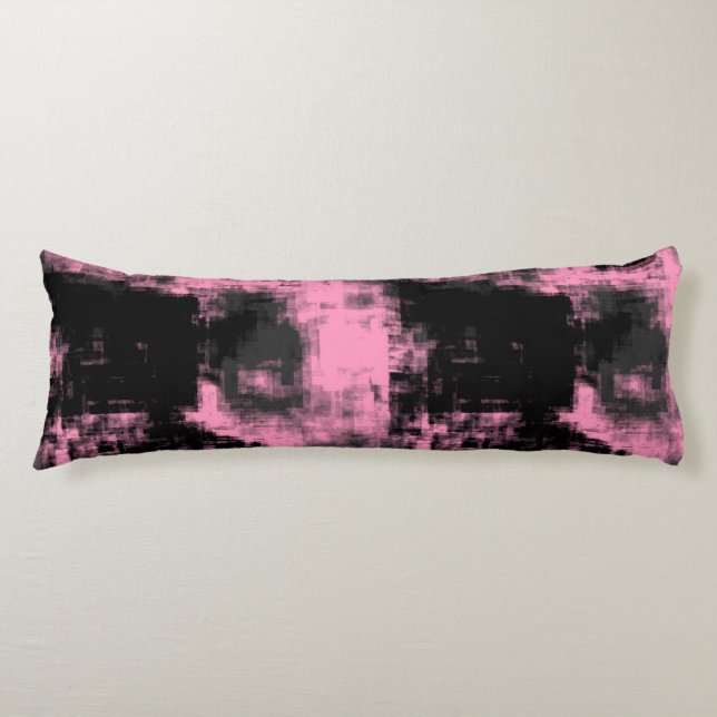 Pink Black and Gray      Body Pillow (Front)