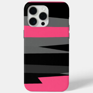 Pink Black and Gray iPhone 15 Pro Max Case