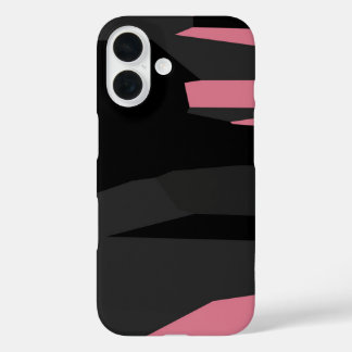 Pink Black and Gray iPhone 16 Case