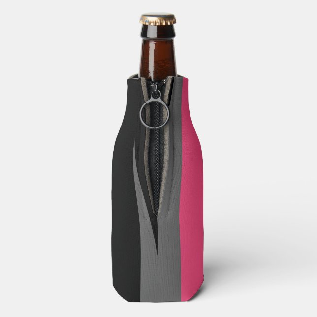 Pink Black and Gray Cooler (Bottle Back)