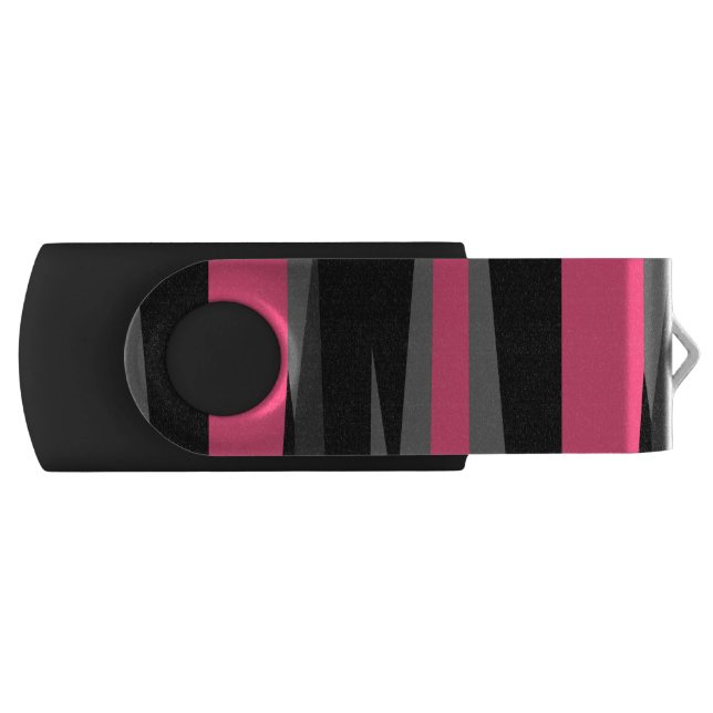 Pink Black and Gray Flash Drive (Front)